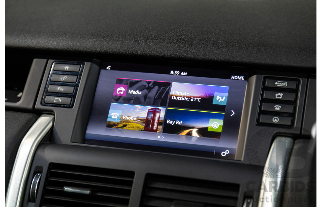 02/2018 Land Rover Discovery Sport Si4 SE Dynamic Design Pack (177kW AWD) 5 Seat L550 MY18 4D Wagon Corris Grey Metallic/ Santorini Black Roof Turbo 2.0L