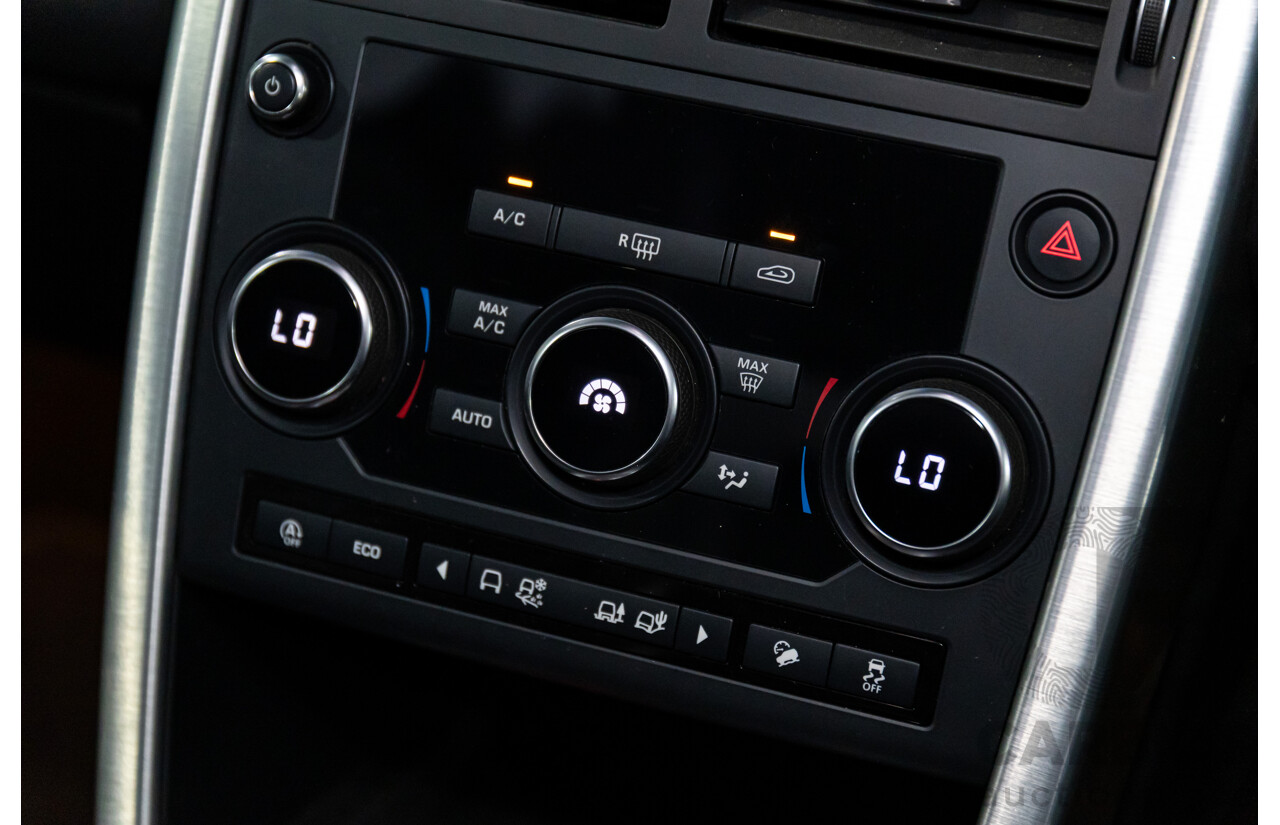 02/2018 Land Rover Discovery Sport Si4 SE Dynamic Design Pack (177kW AWD) 5 Seat L550 MY18 4D Wagon Corris Grey Metallic/ Santorini Black Roof Turbo 2.0L