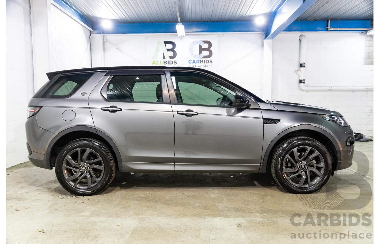 02/2018 Land Rover Discovery Sport Si4 SE Dynamic Design Pack (177kW AWD) 5 Seat L550 MY18 4D Wagon Corris Grey Metallic/ Santorini Black Roof Turbo 2.0L