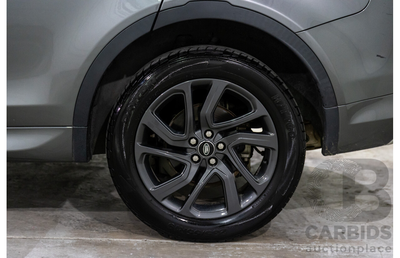 02/2018 Land Rover Discovery Sport Si4 SE Dynamic Design Pack (177kW AWD) 5 Seat L550 MY18 4D Wagon Corris Grey Metallic/ Santorini Black Roof Turbo 2.0L