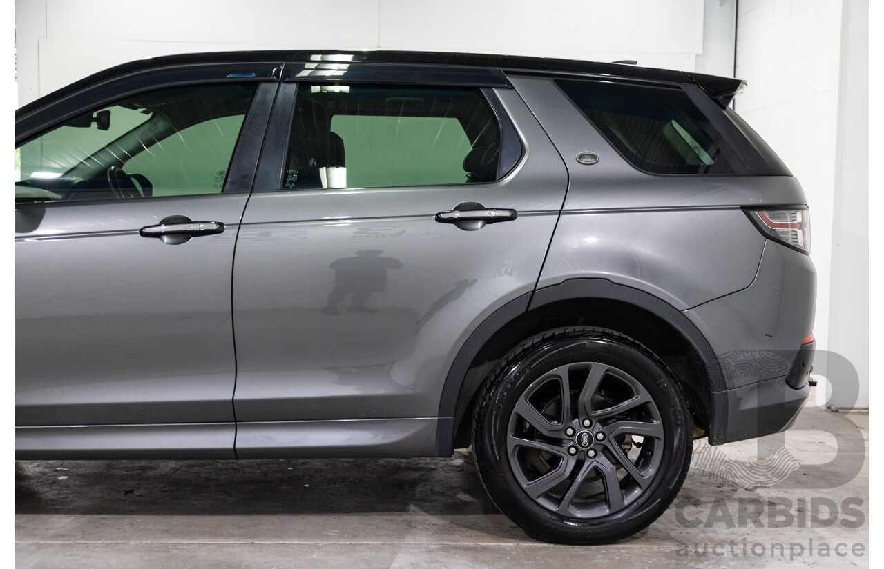 02/2018 Land Rover Discovery Sport Si4 SE Dynamic Design Pack (177kW AWD) 5 Seat L550 MY18 4D Wagon Corris Grey Metallic/ Santorini Black Roof Turbo 2.0L