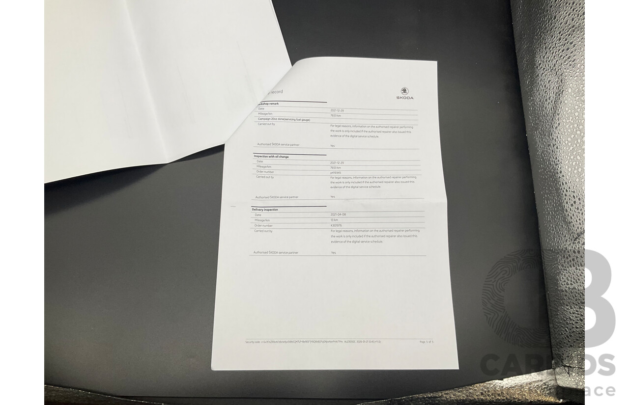 03/2021 Skoda Kodiaq 132 TSI Sportline (4x4) NS MY21 4d Wagon Graphite Grey Metallic Turbo 2.0L