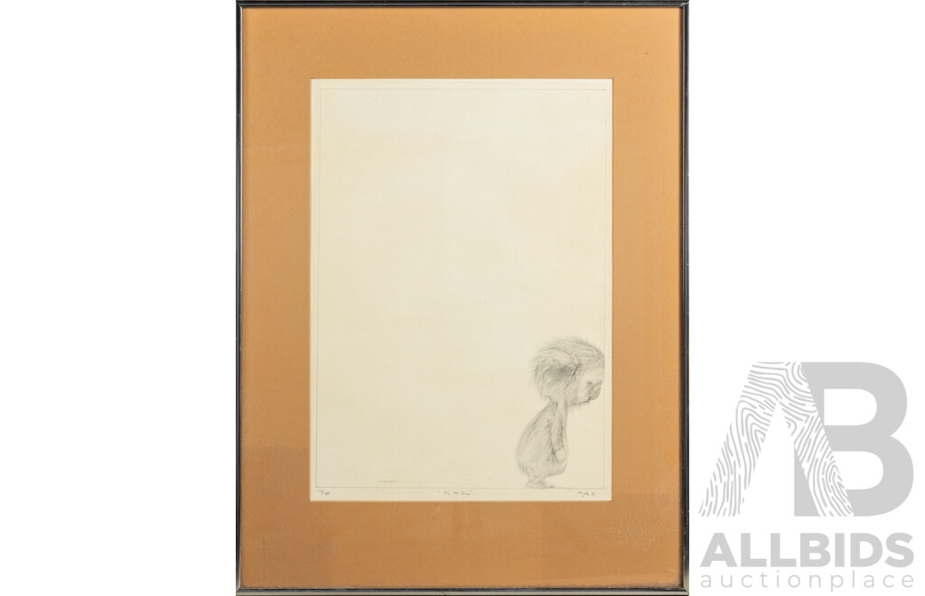 Hyde, (20th Century, Australian), Hi Ho Din (1981), Wonderful Original Editioned Quality Print of Original Pencil Sketch, 65 x 50 cm (frame)