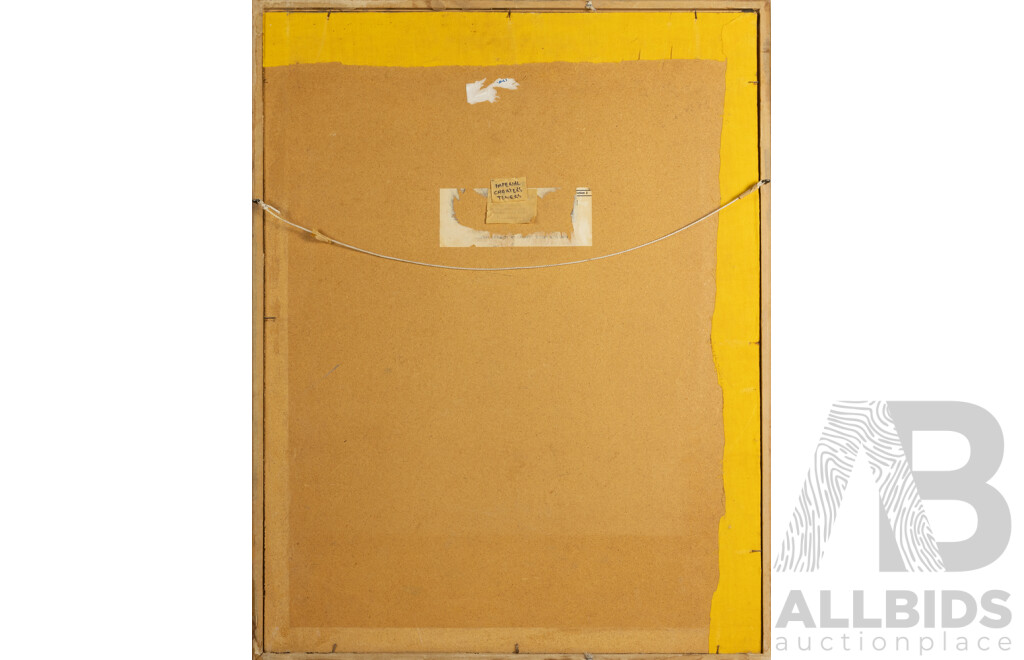 Noel Burrows, (20th Century, Australian, Working c1960-70s), Imperial Charters Towers (1977), Wonderful Original Oil on Canvas Cloth Mounted to Board, 92 x 72 cm (frame)