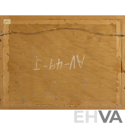 Utagawa Hiroshige, (Edo Period, Japanese, 1797-1858), A Sudden Shower [From Fifty-Three Stations of the Tokaido Road Series, c1833-1844], Vintage Colour Woodblock Print, 37 x 49 cm (frame)