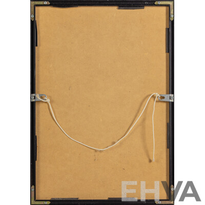 Georges Braque (19/20th Centuries, French, 1882-1963), La  Bouteille De Marc [Marc's Bottle], Vintage Colour Print Stencil Print (1956),  43 x 30 cm (frame)