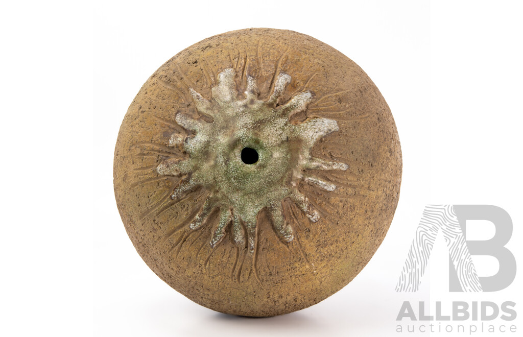 Large Australian Studio Pottery Moon Vase