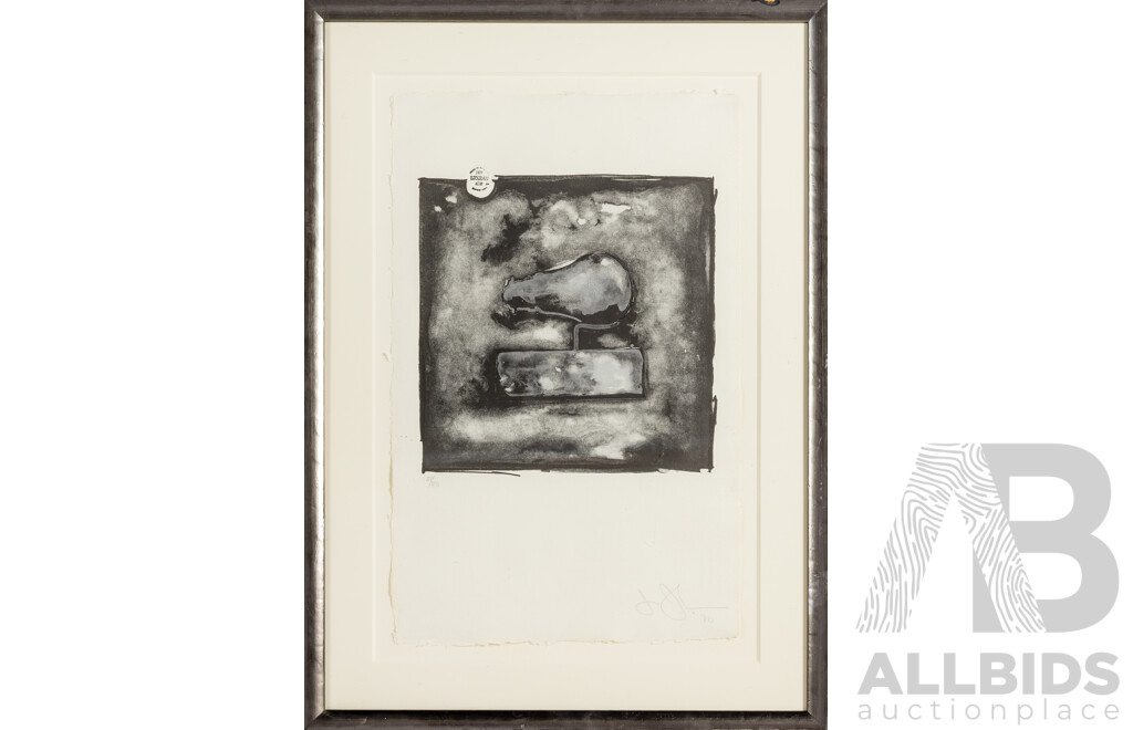 Jasper Johns 'Light Bulb' 1970 Lithograph, Signed 37/40, Fred Siegenthaler Paper, Framed 65 x 47 cm