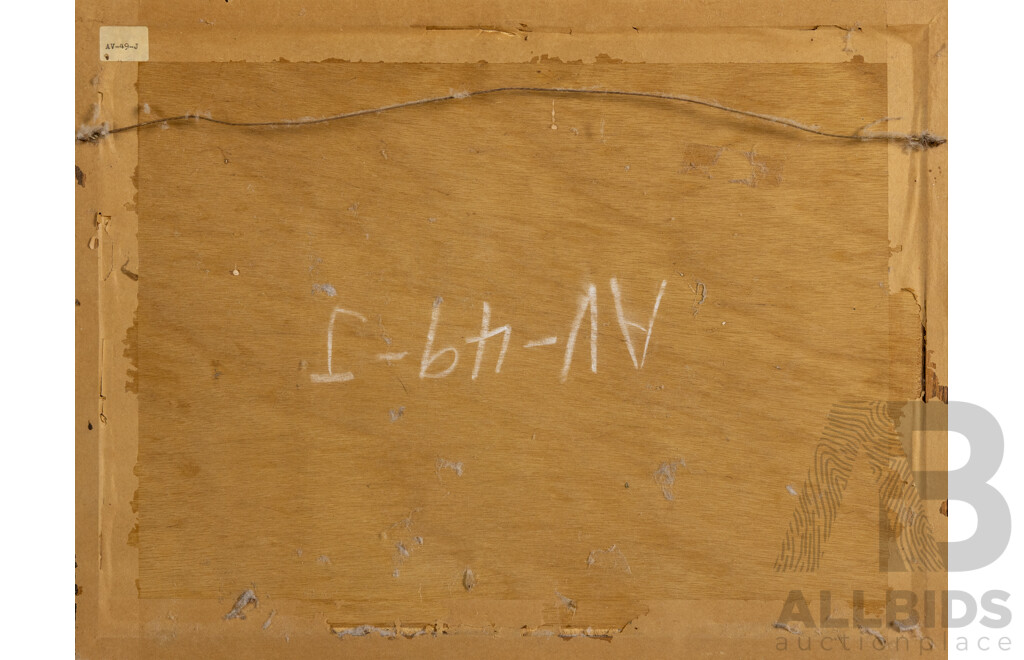 Utagawa Hiroshige, (Edo Period, Japanese, 1797-1858), A Sudden Shower [From Fifty-Three Stations of the Tokaido Road Series, c1833-1844], Vintage Colour Woodblock Print, 37 x 49 cm (frame)