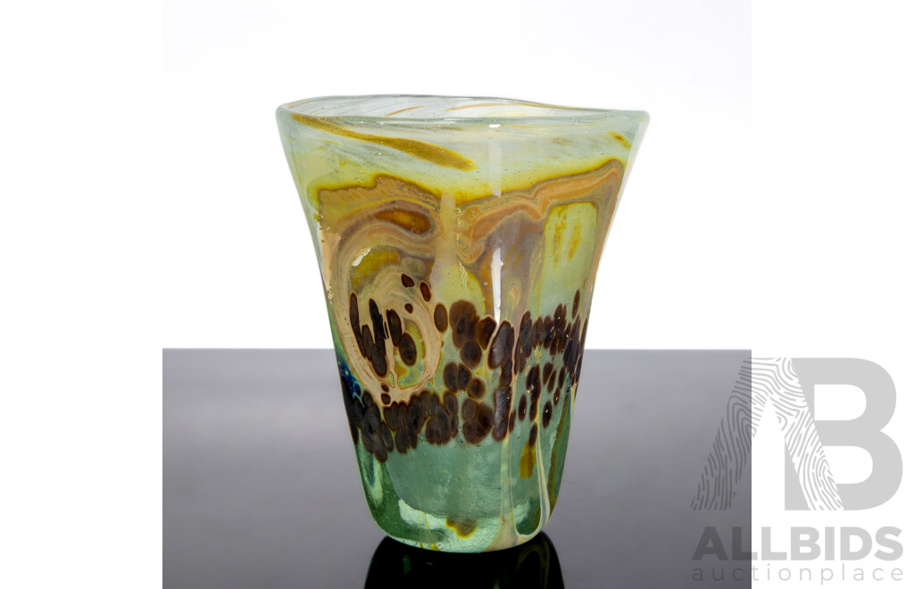 Sam Herman Studio Art Glass Vase