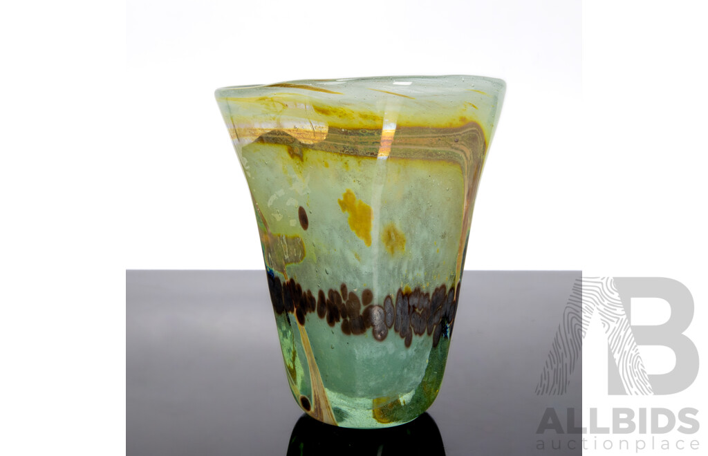 Sam Herman Studio Art Glass Vase