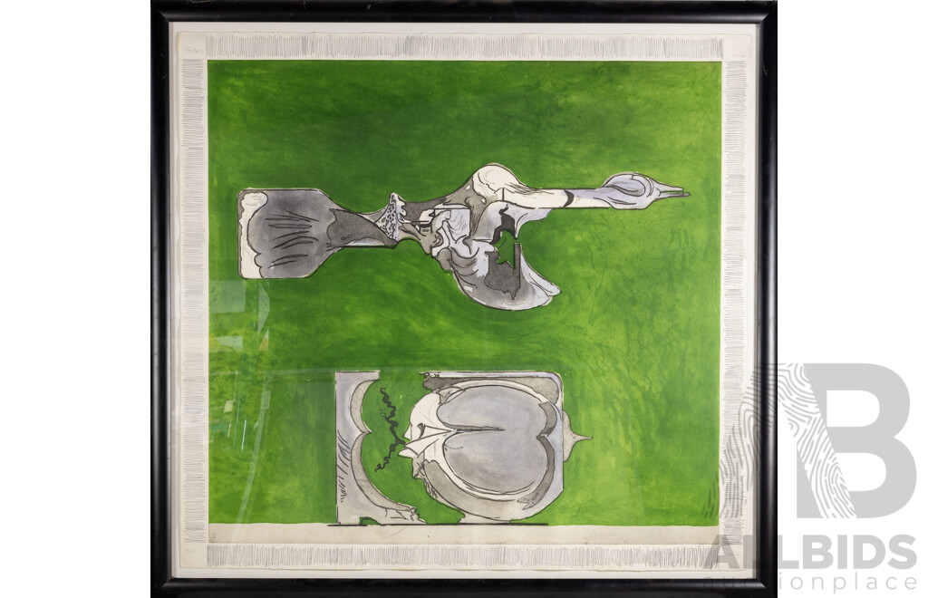 Graham Sutherland, (20th Century, British, 1903-1980),  Untitled (1974), Wonderful Original Twice Editioned & Signed Etching & Aquatint on Copperplate 130 x 122 cm (frame)