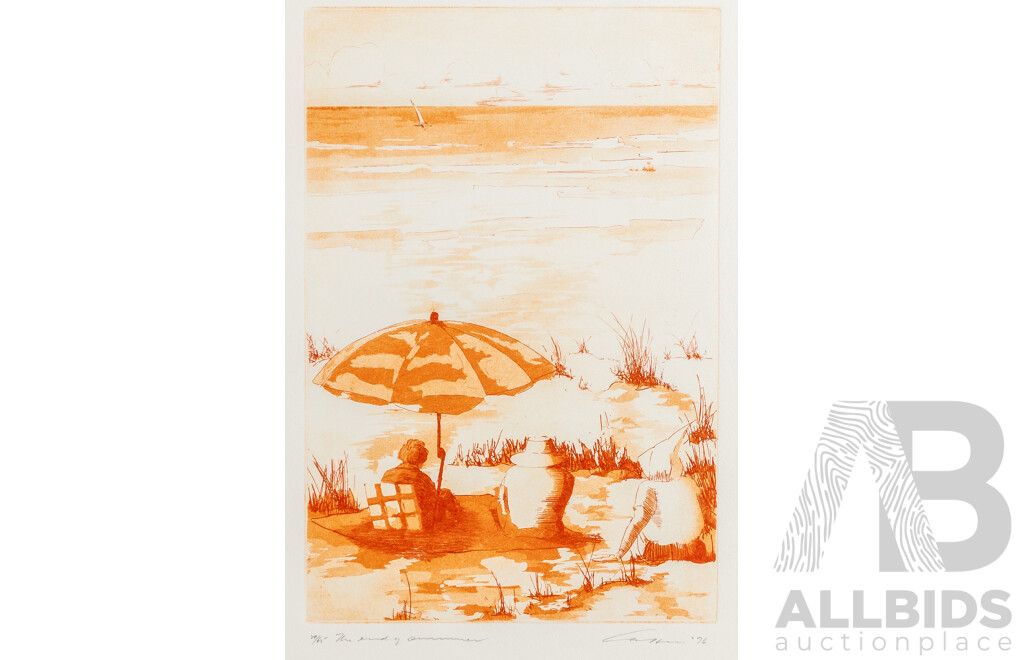 Neil Caffin (20th Century, Australian, 1915-2005), The End of Summer (1996), Signed & Editioned Etching, 52 x 38 cm (sheet)