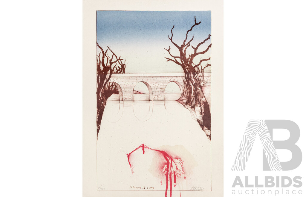 Bruno Bruni (20th Century, Italian, 1935-), Ermordet 15-1-1919, Signed & Limited Editioned Lithograph, 70 x 50 cm (sheet)
