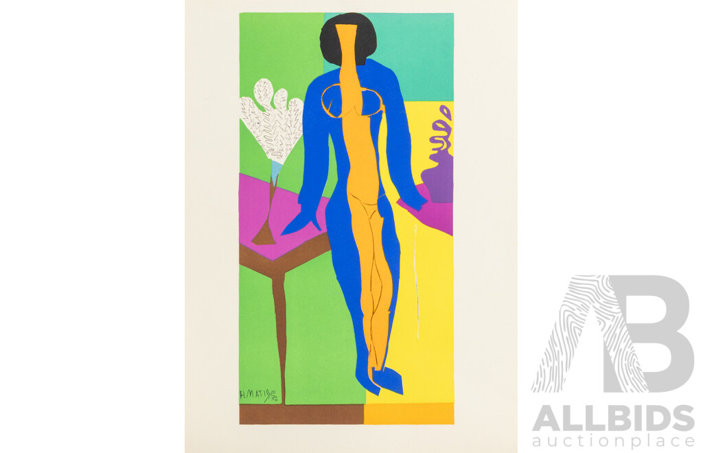 Henri Matisse (19/20th Centuries, French, 1869-1954), Zulma, Lithograph Signed in Plate (c1958), 36 X 26 Cm (sheet)