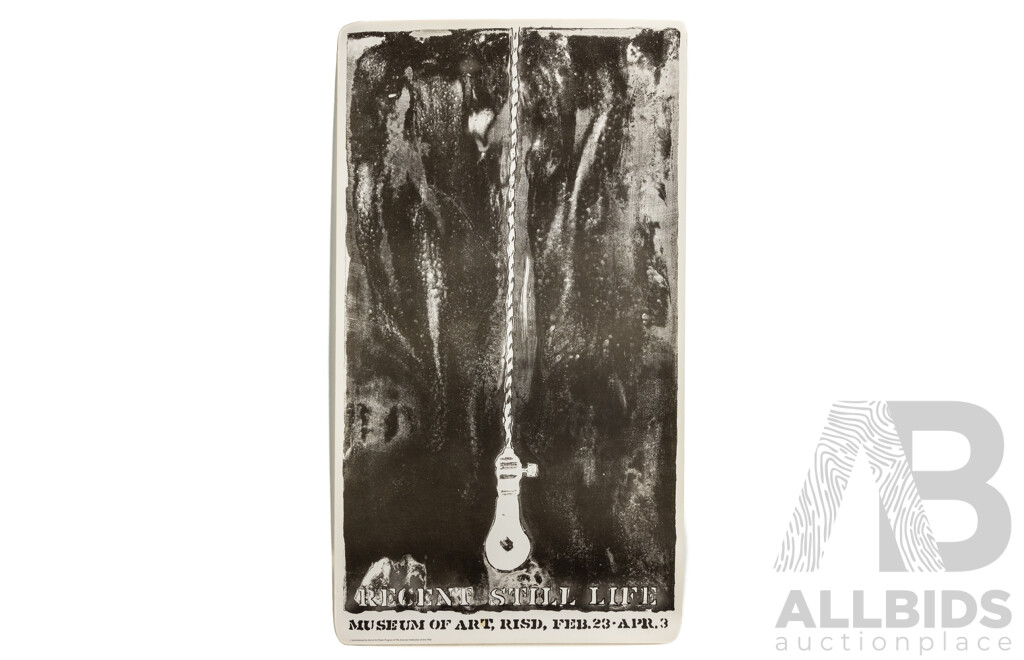 Jasper Johns 'Recent Still Life' 1966 Exhibition Poster RISD American Federation of Arts 89 x 51 cm