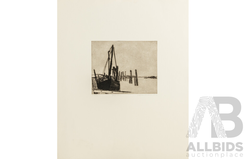 Signed Indistinctly, (20th Century, German), Poseidon (1972), Original Vintage Etching, 60 x 50 cm (sheet)