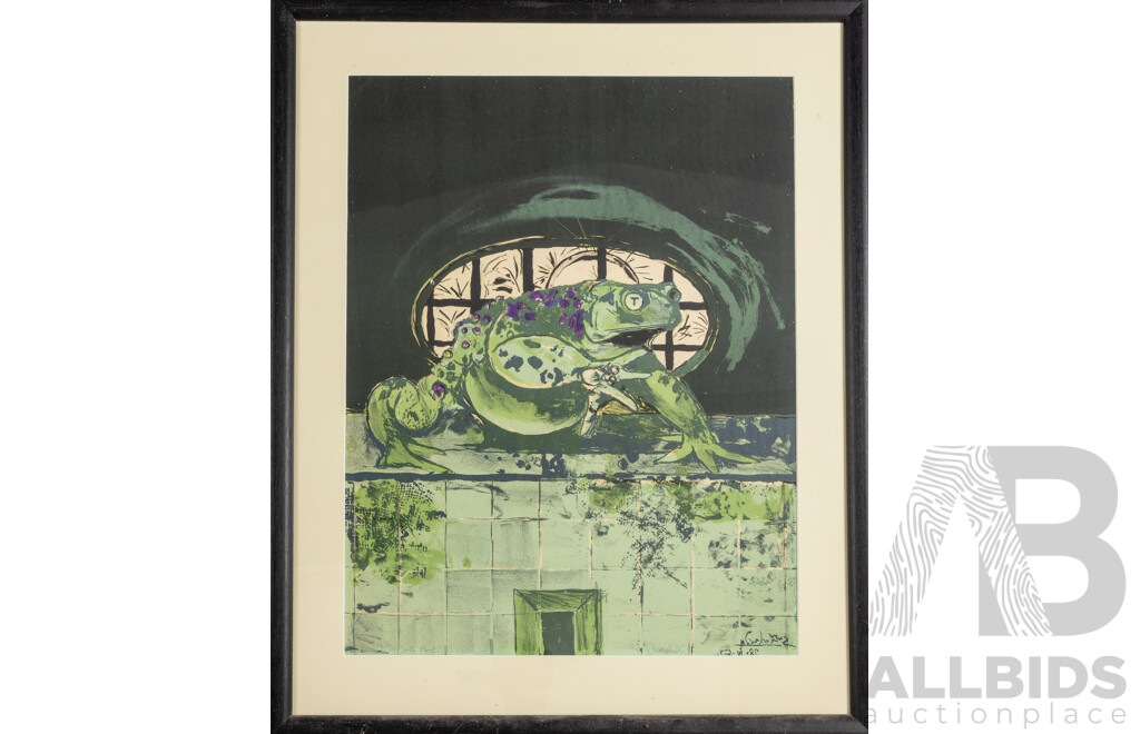 Graham Sutherland, (20th Century, British, 1903-1980), Toad II [From Bestiary & Some Correspondences Series], Wonderful Signed & Editioned Colour Lithograph, 82 x 65 cm (frame)