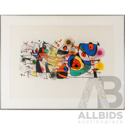 Joan Miró (20th Century, Spanish 1893-1983), Céramiques (1974), Colour Lithograph, Signed in Stone in Plate, 66 x 87 cm (frame)