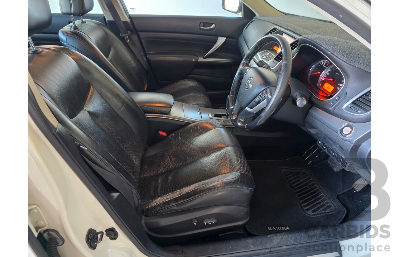 11/2009 Nissan Maxima 350 ST-S J32 4d Sedan White 3.5L