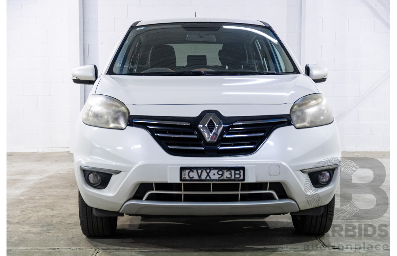 1/2014 Renault Koleos Expression (4x2) H45 Phase III 4d Wagon White Pearl 2.5L
