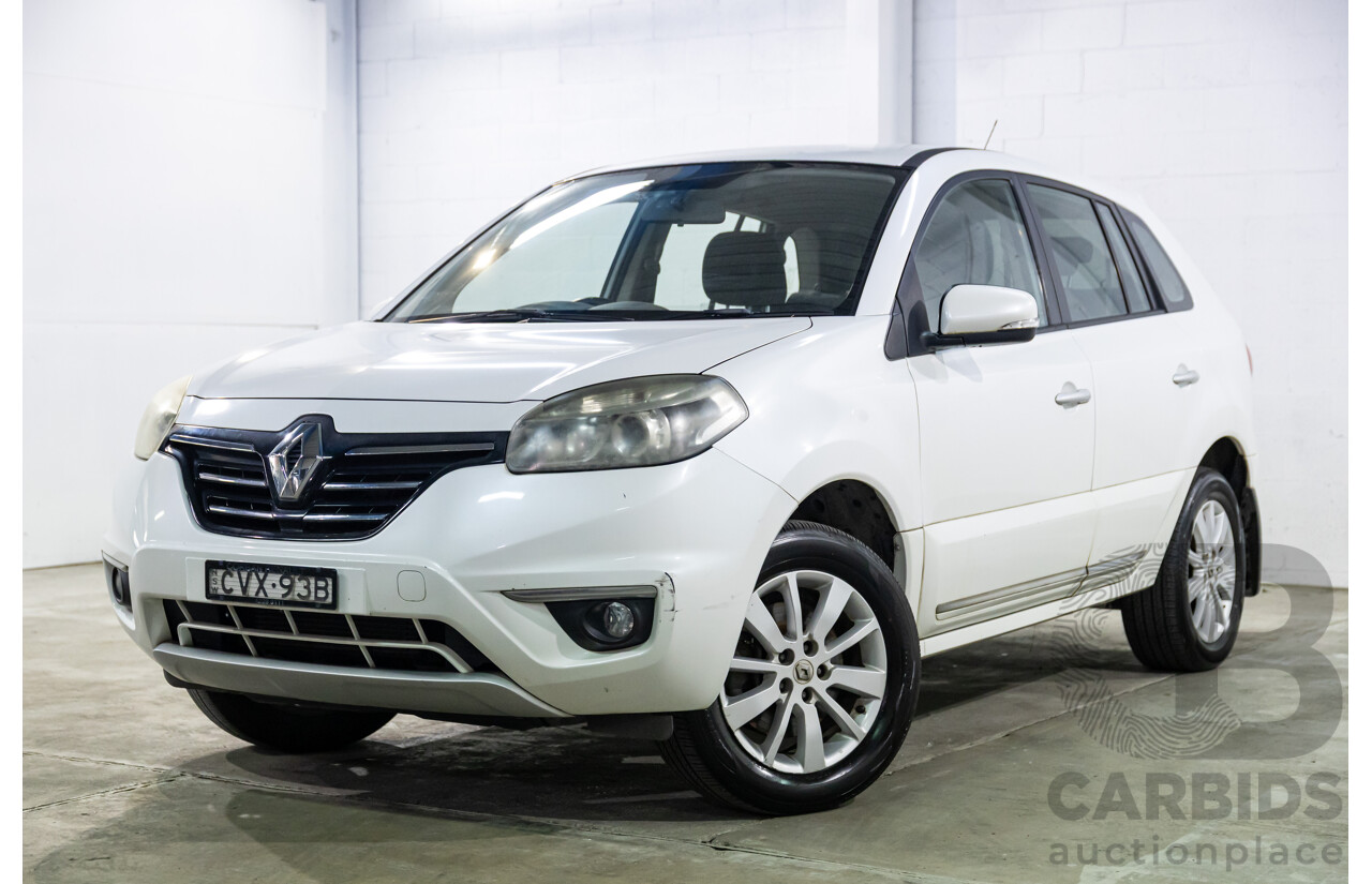 1/2014 Renault Koleos Expression (4x2) H45 Phase III 4d Wagon White Pearl 2.5L