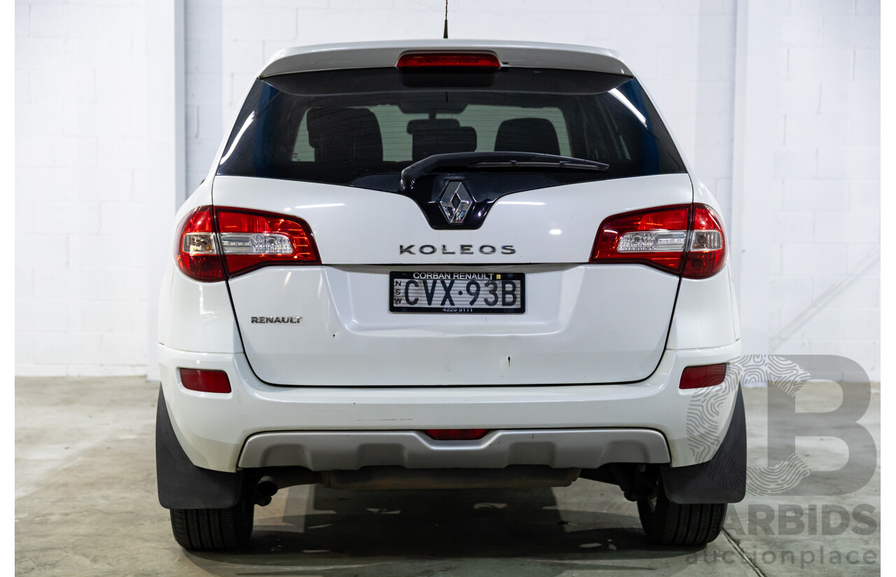 1/2014 Renault Koleos Expression (4x2) H45 Phase III 4d Wagon White Pearl 2.5L