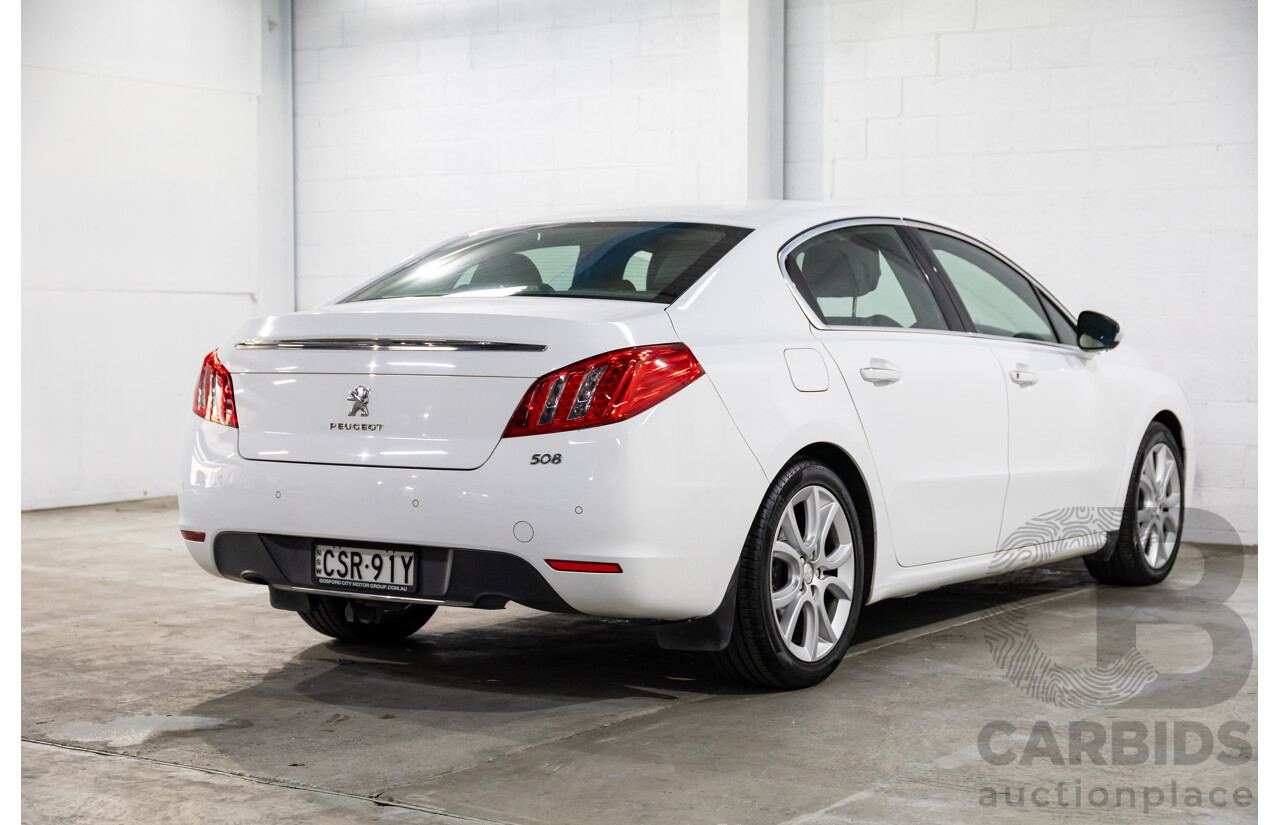 6/2014 Peugeot 508 Allure HDi MY13 4d Sedan Bianca White Turbo Diesel 2.0L