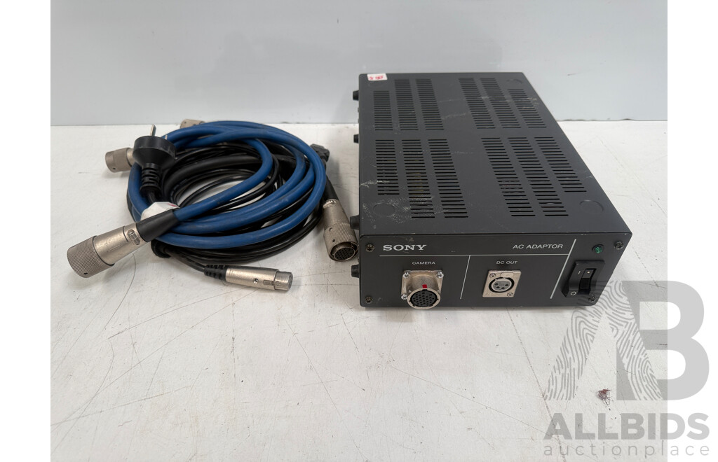 2x Sony Model DXC D50 WSP,DXF 801CE View Finder. Fujinon Lens 19 X 8.7brm X 2 Base Plate +Sony DSR 570 WSP. ViewFinder,FUJINON 14 X 8.5brm X 2 Base Plate +Sony AC Adaptor 26 Pin to 26pin Cable, 26pin to 14 Pin Cable, Power 4pin to 4pin.