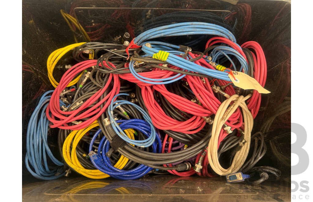 Pallet of Assorted Boxes - Power, Video/Audio Leads