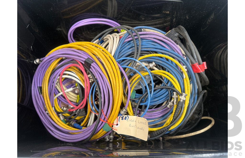 Pallet of Assorted Boxes - Power, Video/Audio Leads