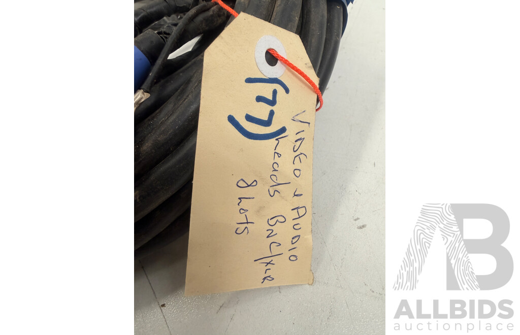 Video  & Audio Patch Leads BnC XLR Ends8 Lots