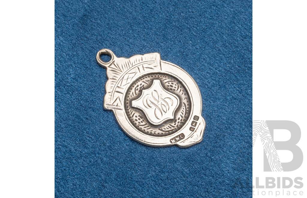 925 Sterling Silver Double Sided Pendant, Birmingham England - 6.03gms