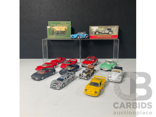 Collection of Matchbox, Welly, Maisto, Kinsmart and More Model Cars 1:36 Scale
