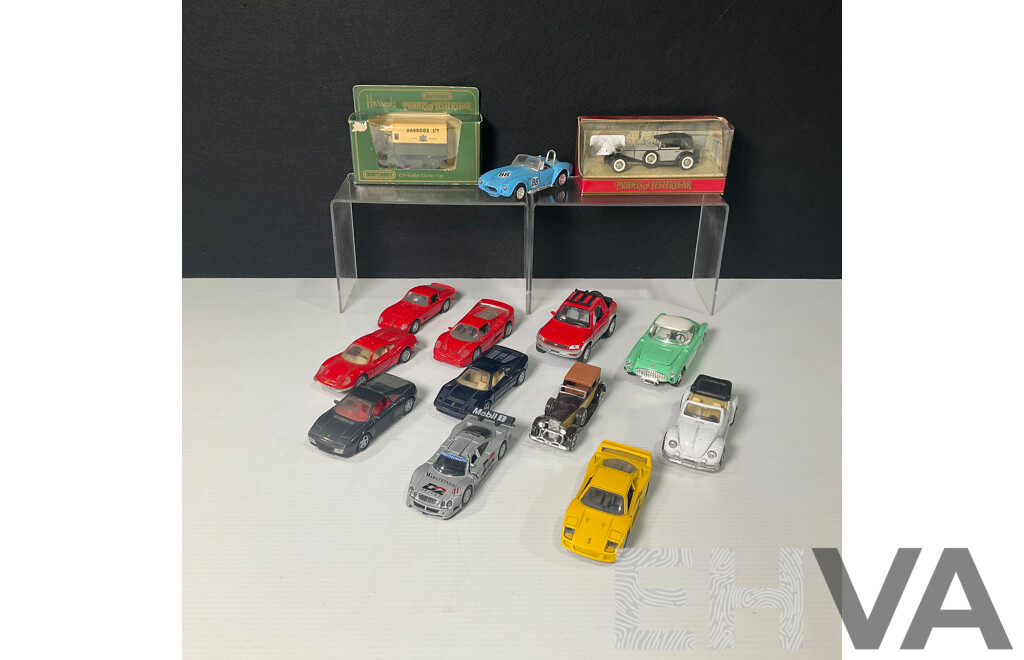 Collection of Matchbox, Welly, Maisto, Kinsmart and More Model Cars 1:36 Scale