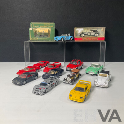 Collection of Matchbox, Welly, Maisto, Kinsmart and More Model Cars 1:36 Scale