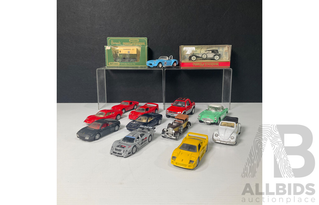 Collection of Matchbox, Welly, Maisto, Kinsmart and More Model Cars 1:36 Scale