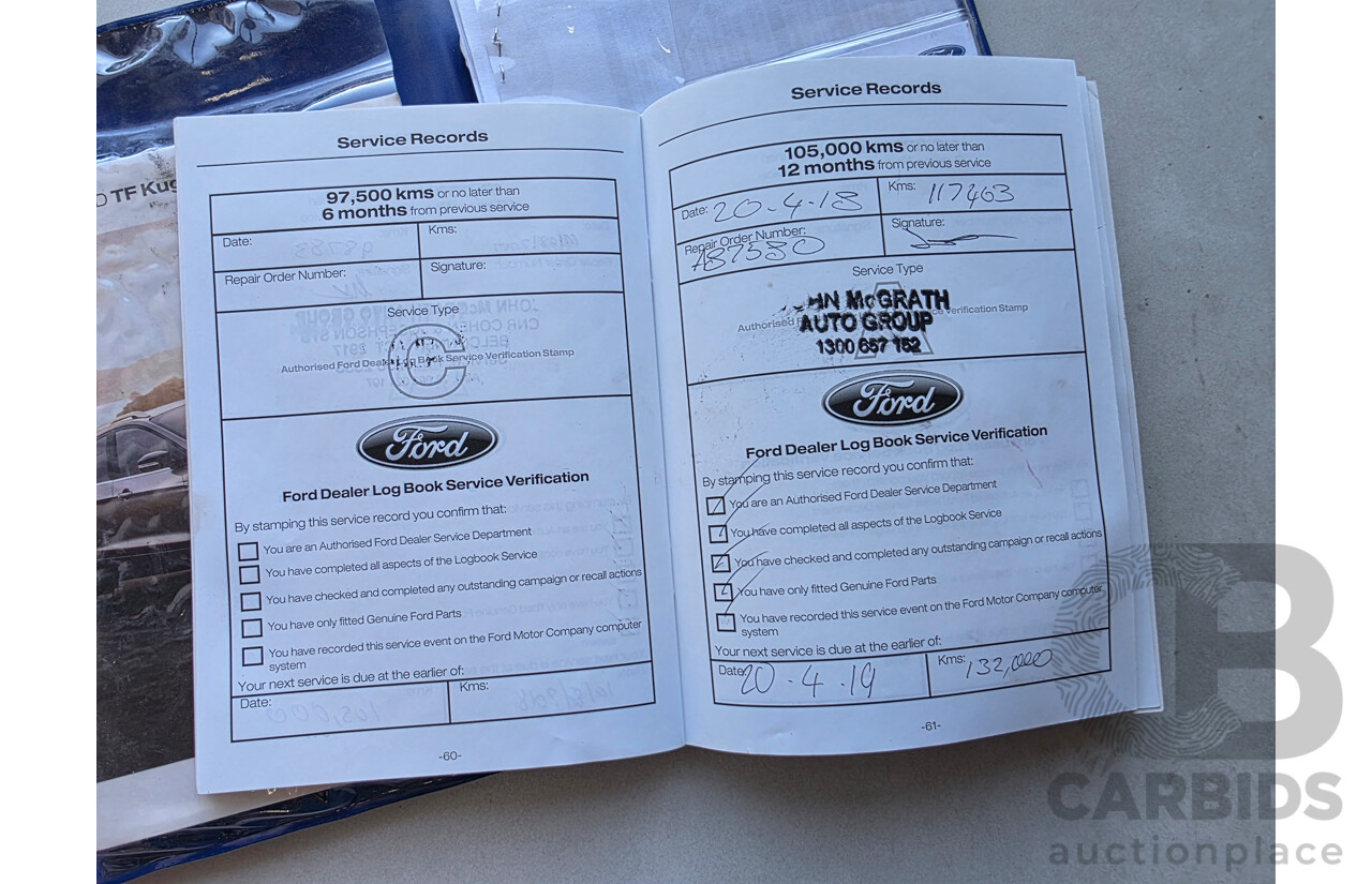 7/2013 Ford Kuga Trend (AWD) TF 4d Wagon White 2.0L