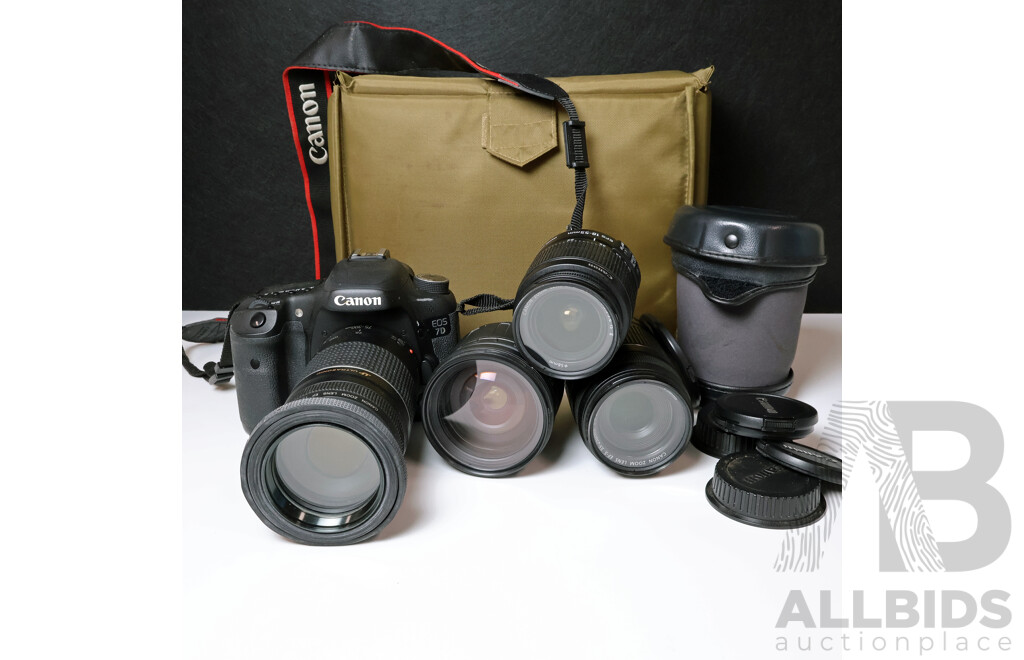 Canon EOS 7D Digital SLR Camera with Canon, Tamron Lenses and Filter