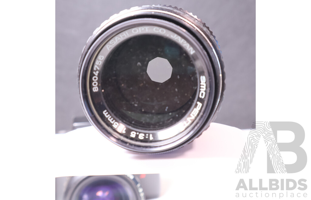 Pentax SF7 SLR Camera with Two Pentax Lenses