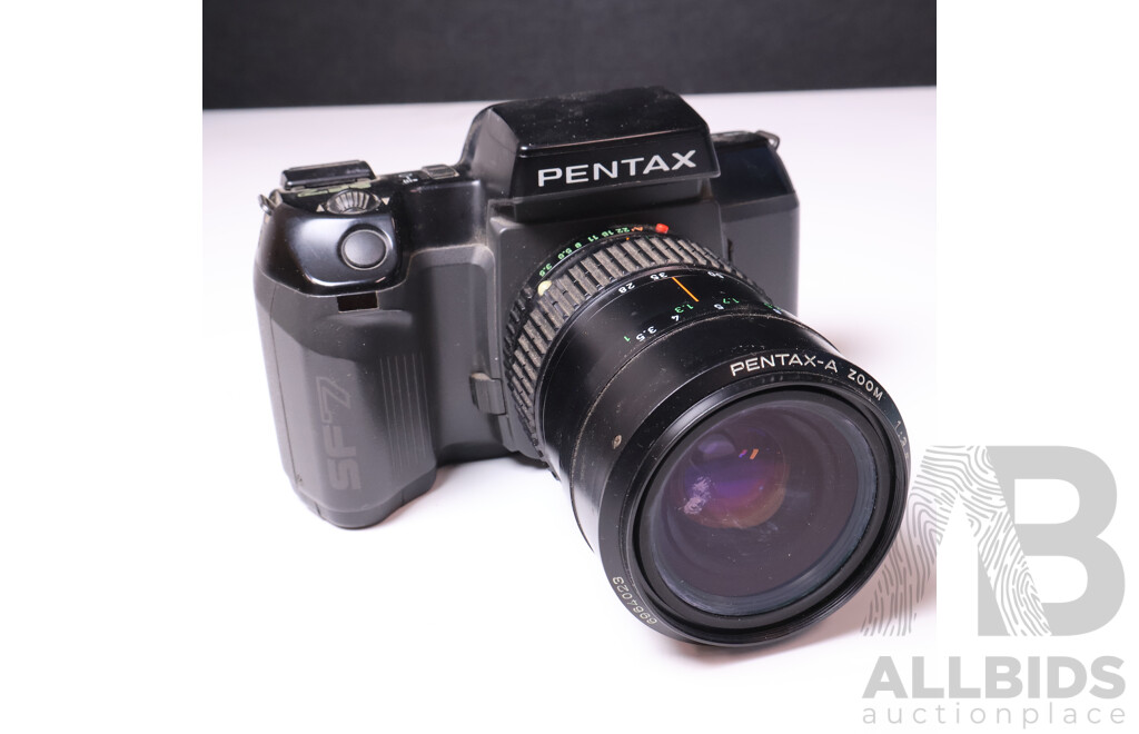 Pentax SF7 SLR Camera with Two Pentax Lenses