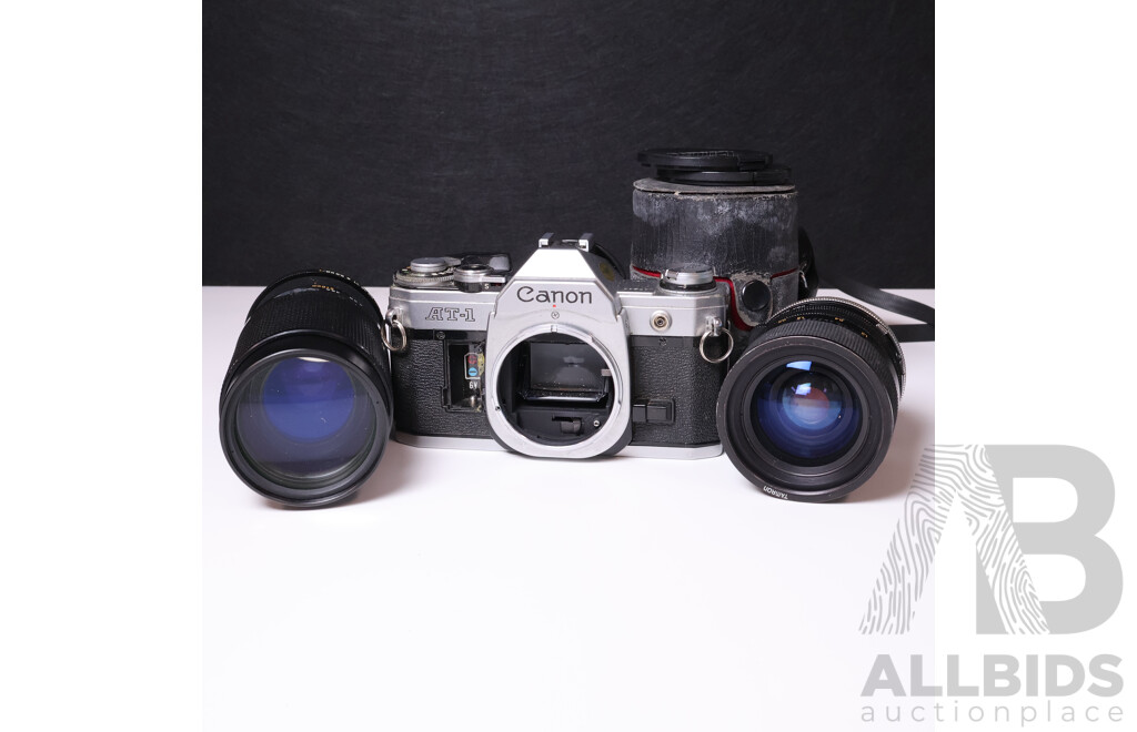 Canon AT-1 35mm SLR Camera with Tamron Adaptall Lenses