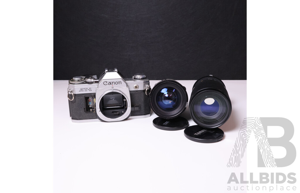 Canon AT-1 35mm SLR Camera with Tamron Adaptall Lenses