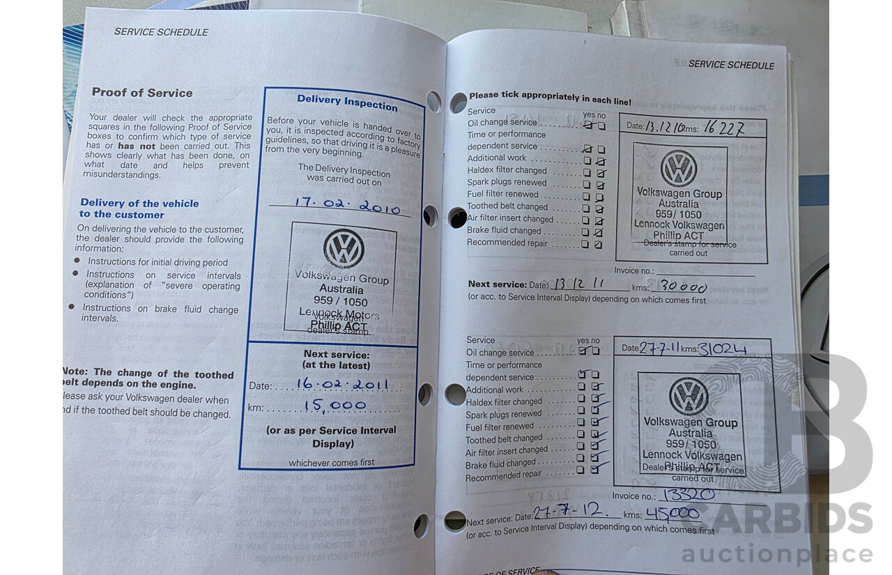 2/2010 Volkswagen Jetta 103 TDI 1KM MY09 4d Sedan White Turbo Diesel  2.0L