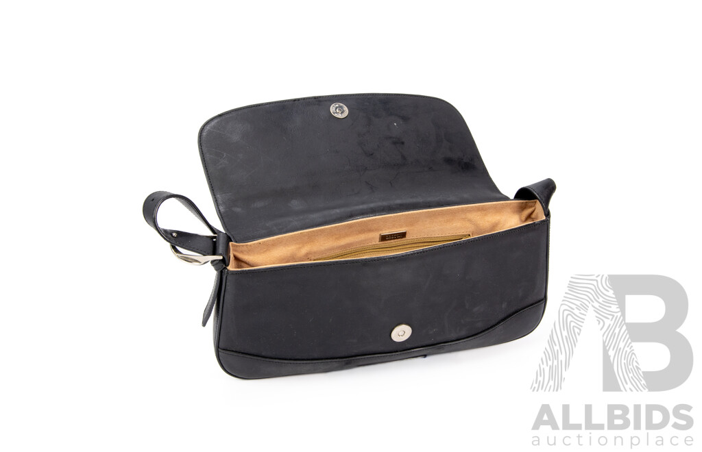 Cellini Genuine Cow Hide Bucket Bag & Oroton Black Leather Handbag