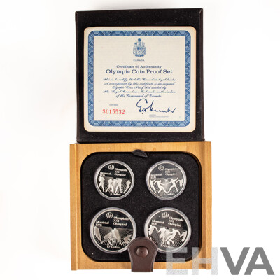 Canada 1976 Four Silver Proof Coin Set, Montreal Olympic Games .925