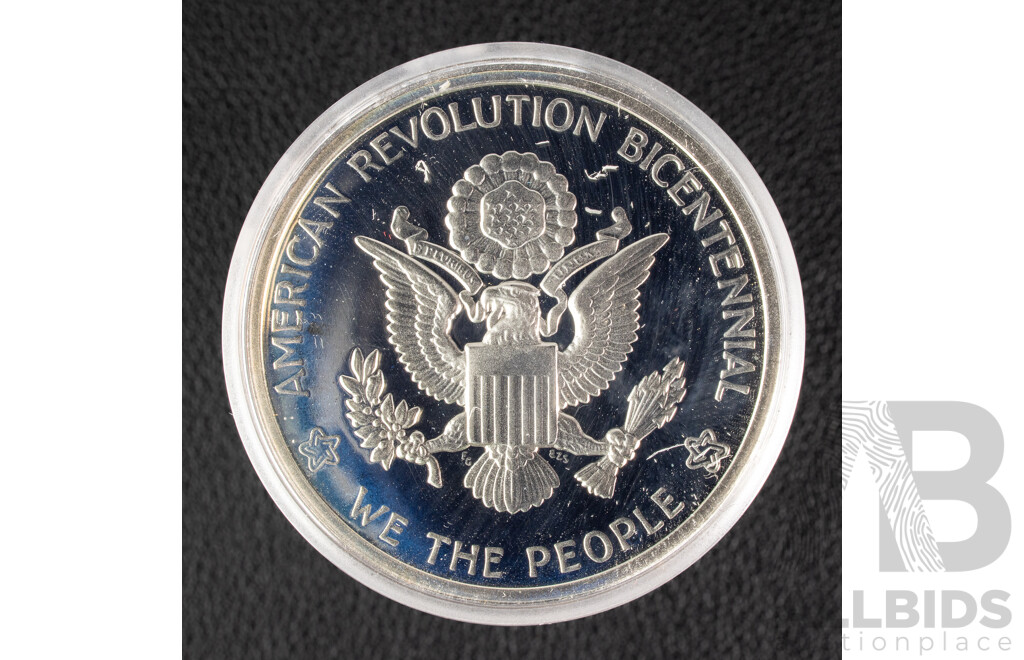 USA 1976 Silver Bicentennial Medal, Great Seal/Statue of Liberty .925