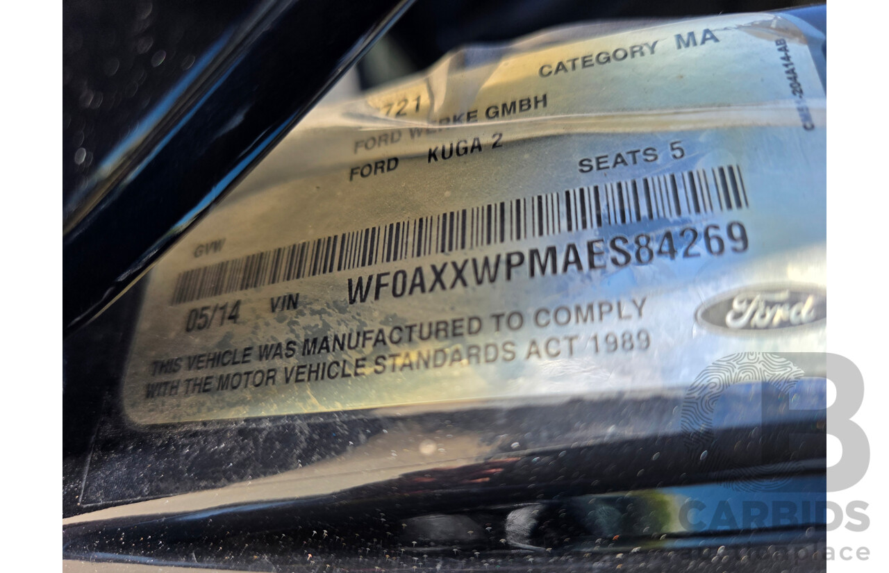 5/2014 Ford Kuga Titanium (AWD) TF 4d Wagon Black Metallic Turbo 1.6L