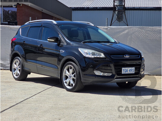 5/2014 Ford Kuga Titanium (AWD) TF 4d Wagon Black Metallic Turbo 1.6L
