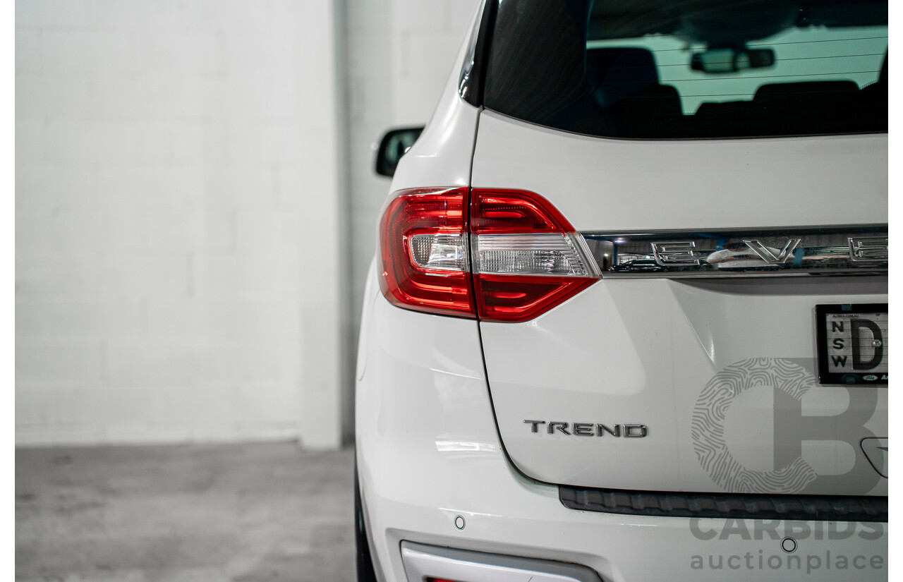 03/2016 Ford Everest Trend (AWD) UA 4d Wagon Cool White Turbo Diesel 3.2L